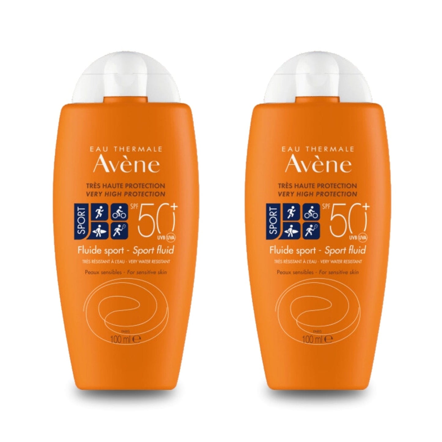 Avene Solaire Fluide Sport Spf 50 Sunscreen 100 ml -2 Pack