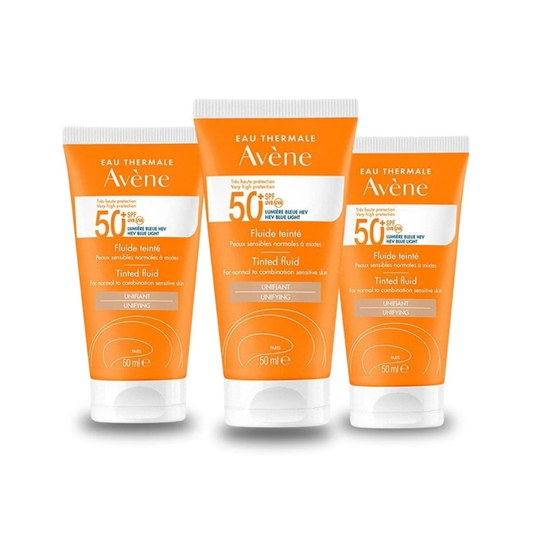 Avène Fluide Teinté Unifiant SPF50+ 50 ml - Lot de 3