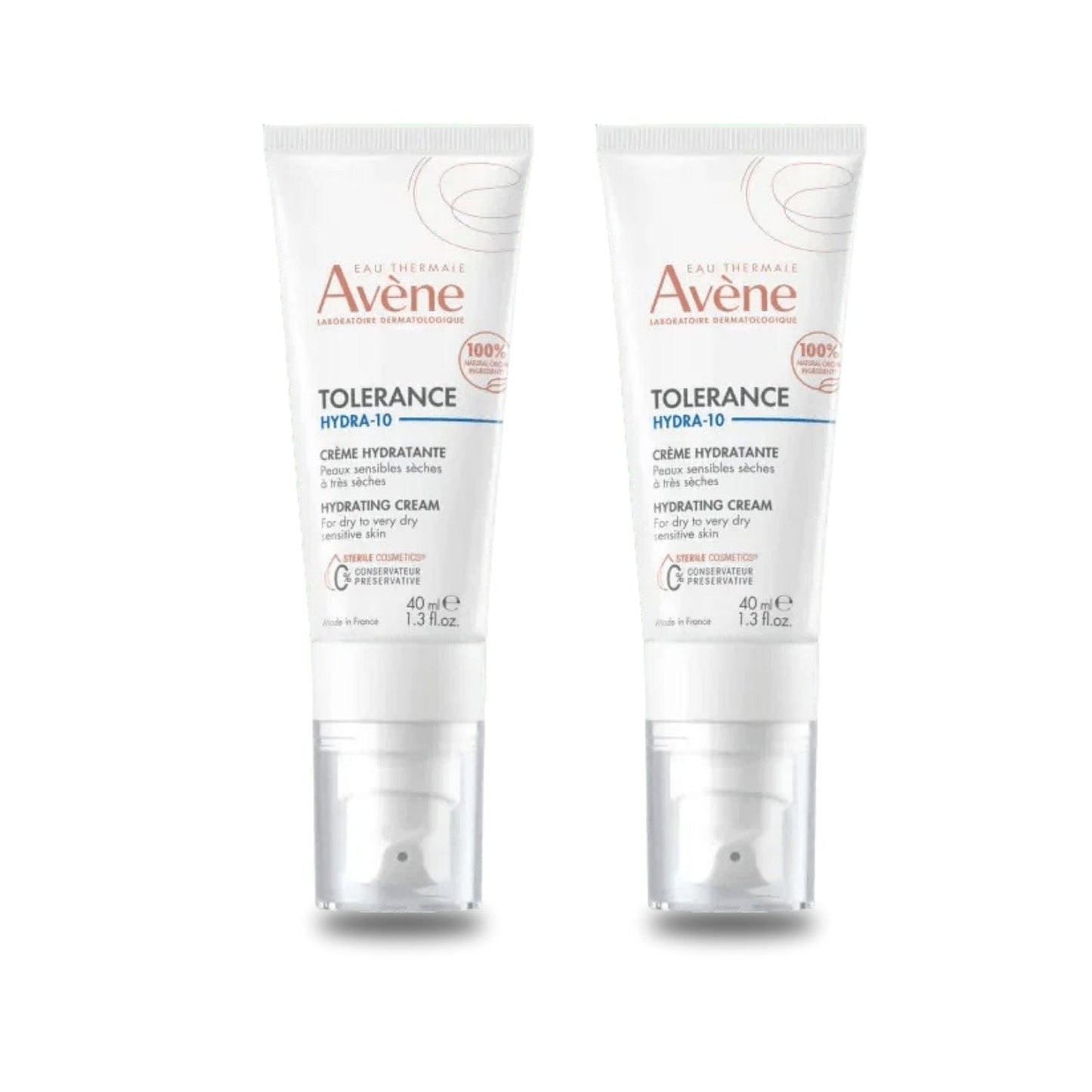 Avene Tolerance Hydra-10 Moisturizing Cream 40 ml -2 Pack
