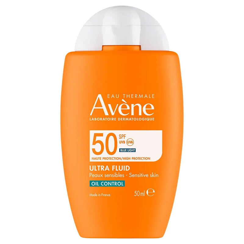Avène Ultra Fluid Oil Control SPF50 Crème Solaire Très Haute Protection Peaux Grasses 50 ml
