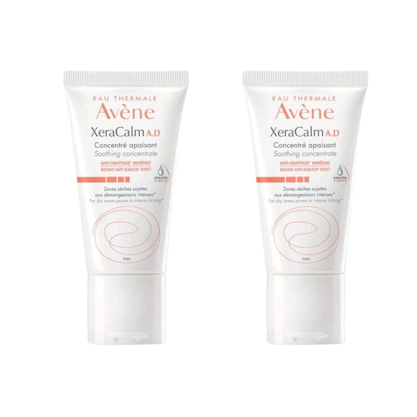 Avene XeraCalm AD Soothing Concentrate Moisturizing Cream 50 ml -2 Pack