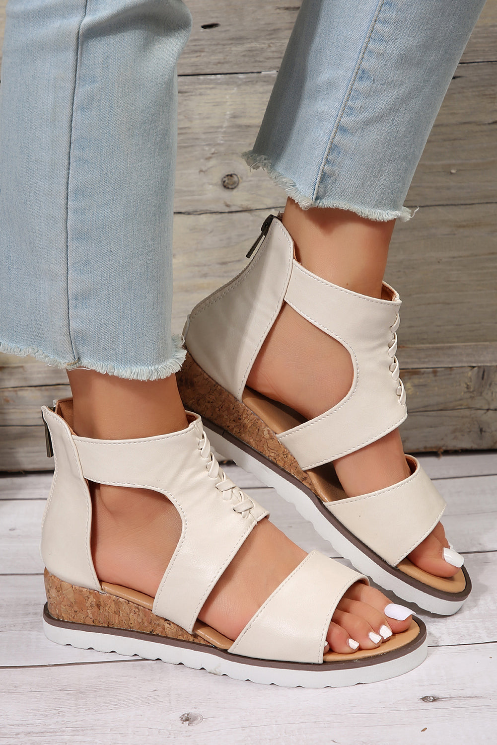 Nora Crisscross Hollowed Gladiator Sandals