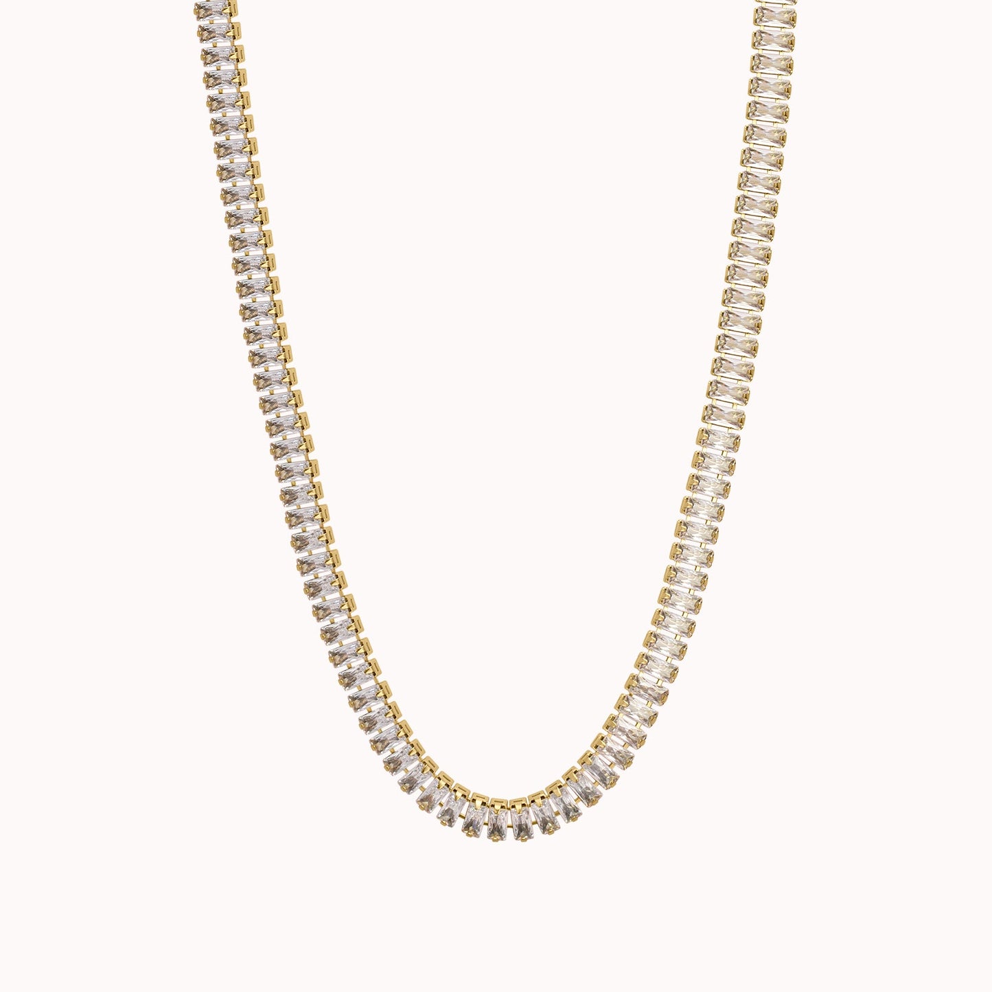 Collier de tennis baguette