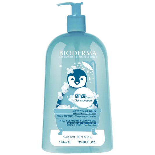 Bioderma ABCDerm Gel Nettoyant Moussant 1 Litre (Pour Bébé et Enfant)