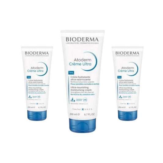 Bioderma Atoderm Ultra Moisturizing Cream 200ml 3 Pack