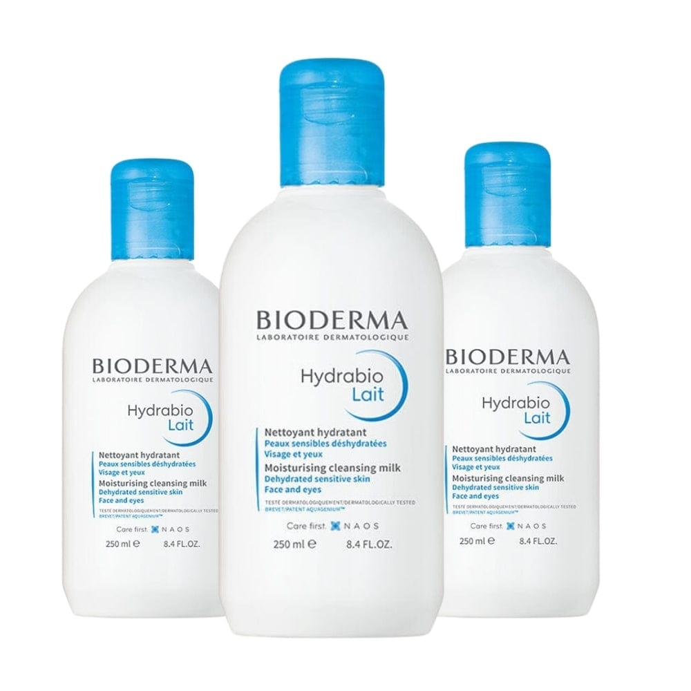 Bioderma Hydrabio Lait Nettoyant 250 ml - Lot de 3
