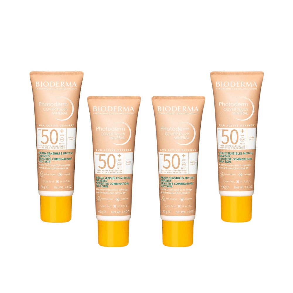Bioderma Photoderm Cover Touch Mineral SPF 50 40 Ml - Light 4 Pack