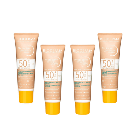 Bioderma Photoderm Cover Touch Mineral SPF 50 40 Ml - Light 4 Pack