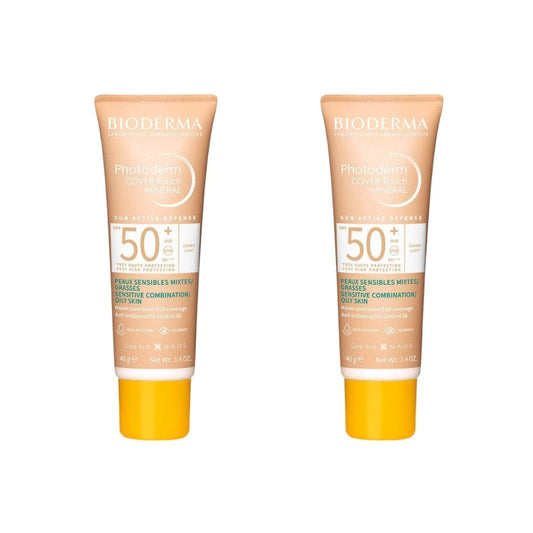 Bioderma Photoderm Cover Touch Mineral Spf50+ 40 gr - Very Light -2 Pack