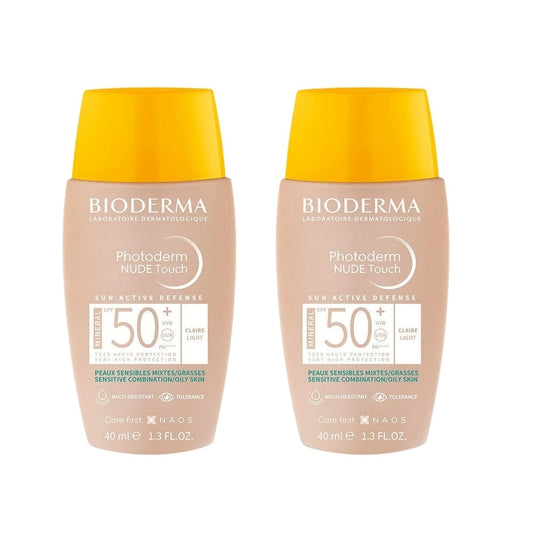 Bioderma Photoderm Nude Touch SPF50+ Light 40 ml - Lot de 2