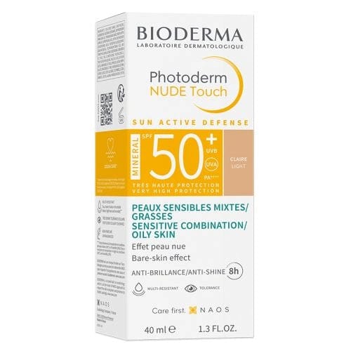Bioderma Photoderm Nude Touch SPF50+ Light 40 ml - Lot de 2