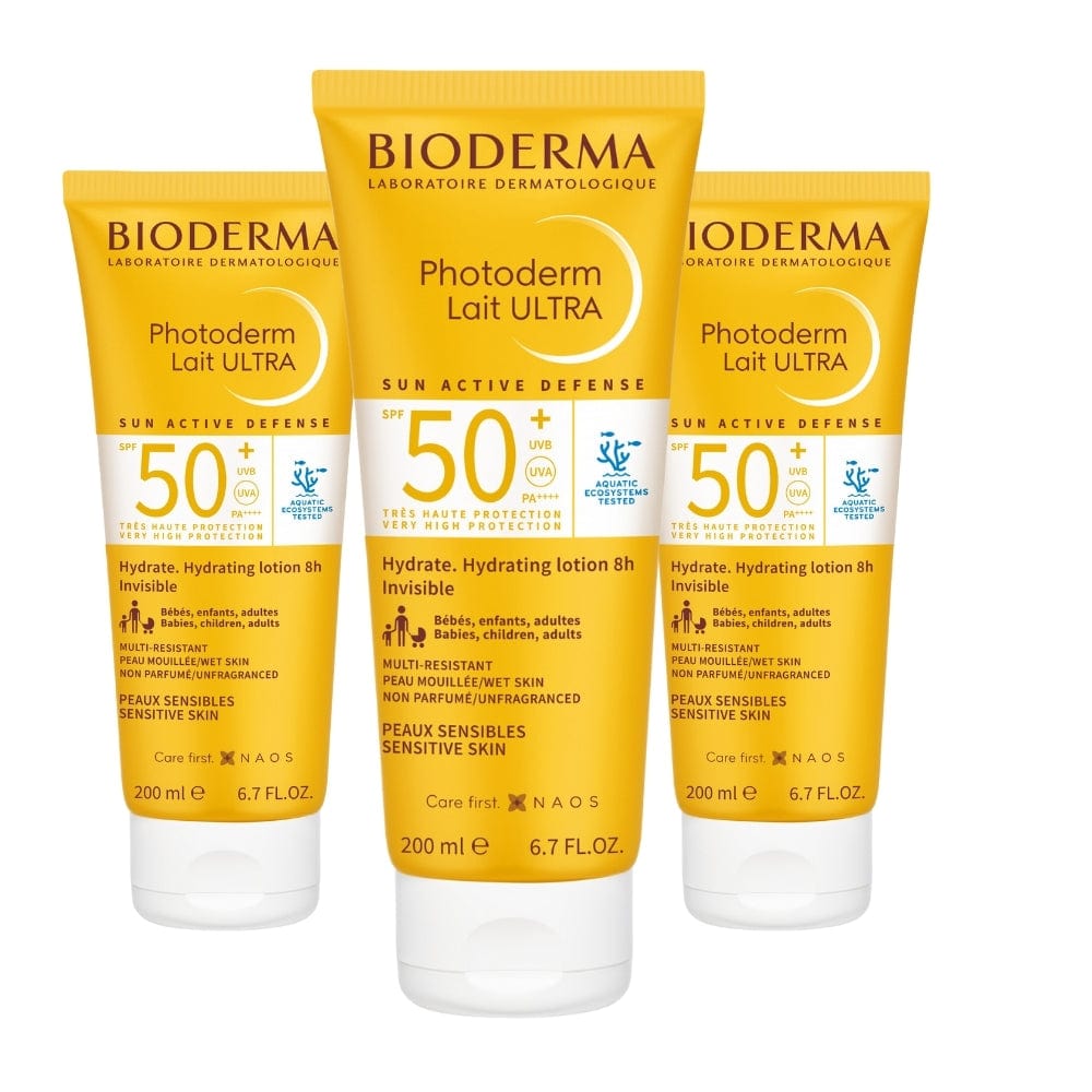 Bioderma Photoderm SPF 50+ Lait Ultra Solaire 200 ml - Lot de 3