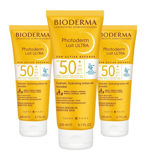 Bioderma Photoderm SPF 50+ Lait Ultra Solaire 200 ml - Lot de 3