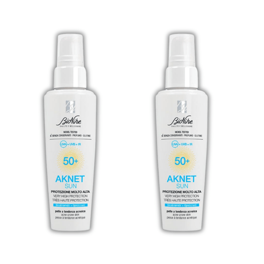 Bionike Aknet Sun Sunscreen Cream Gel Spf50+ 50 ml -2 Pack