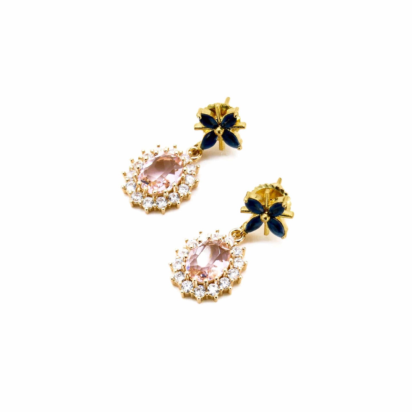 Blue Hibiscus Earring