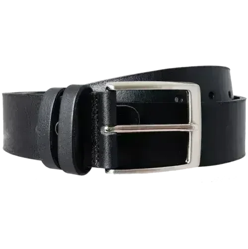 40 mm Bridle Leather Belt Black