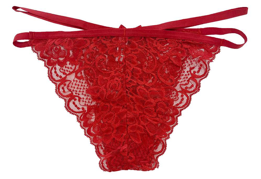 Lace Cheeky with Elastic Straps, XS-2X