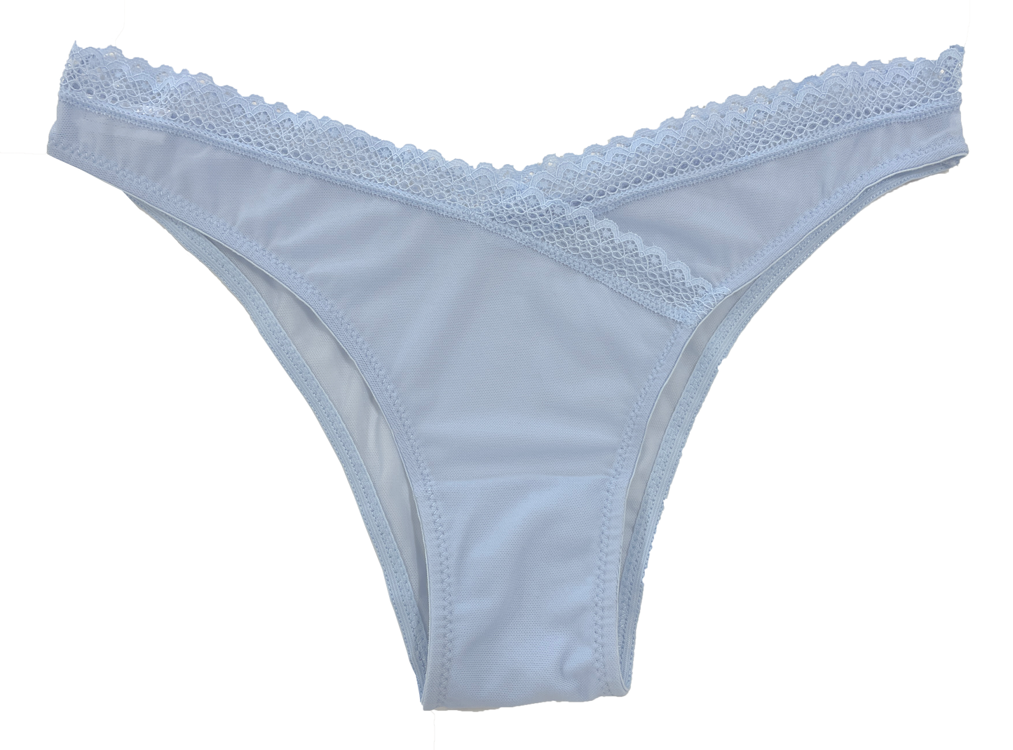 V-Front Mesh Cheeky with Lace, XS-2X