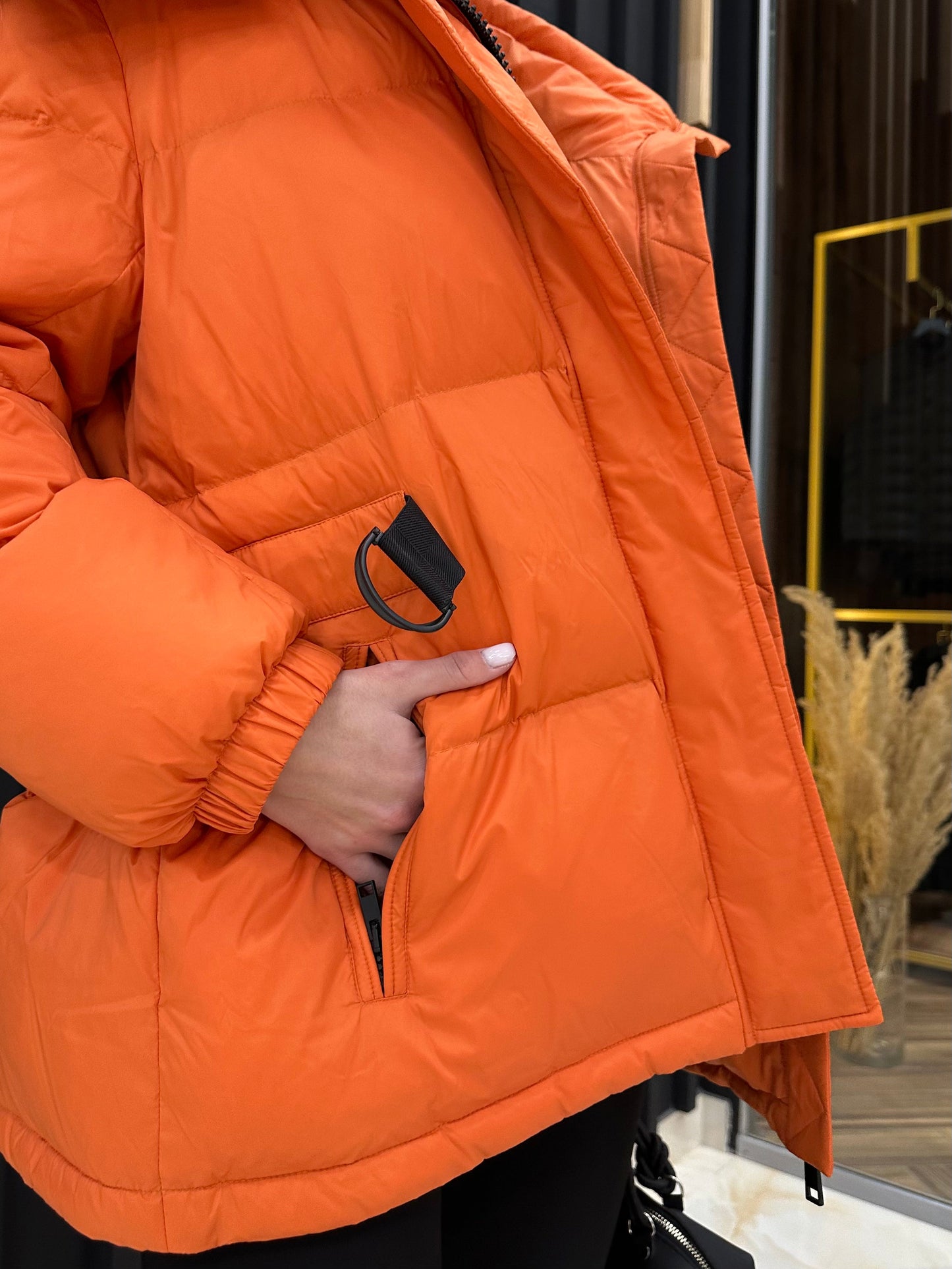 Veste en duvet de renard argenté véritable