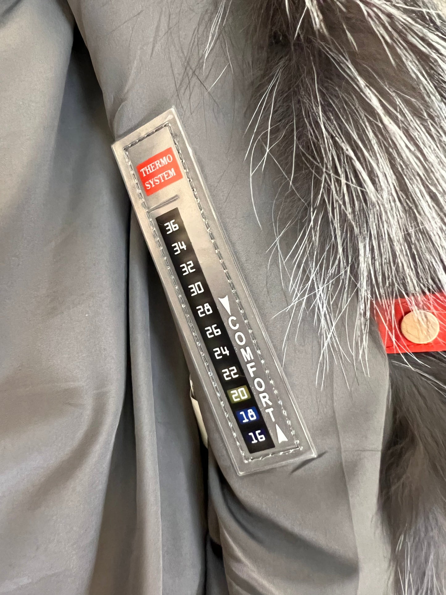 Genuine Silver Fox Fur Rabbit Fur Insulated Parka