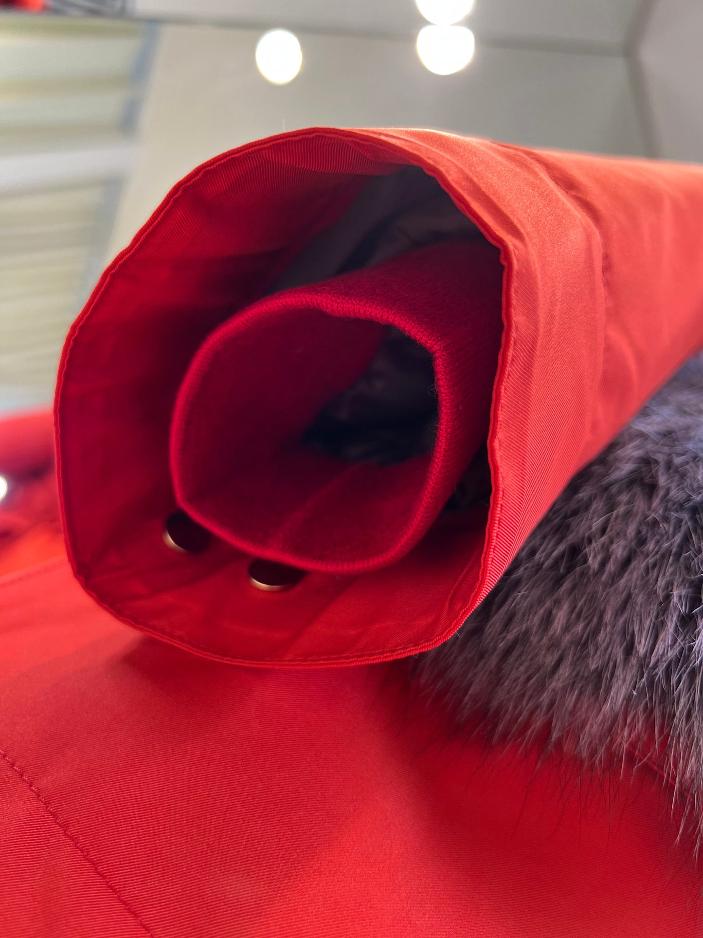 Genuine Silver Fox Fur Rabbit Fur Insulated Parka