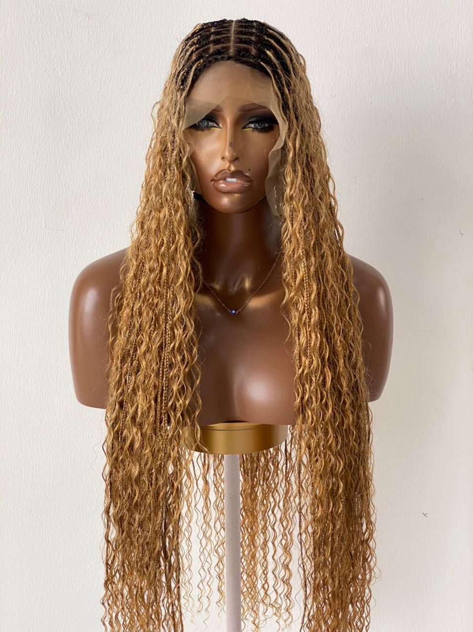 100% Human Hair Bohemian Curls Knotless Braid Wig (Bianca) Tara