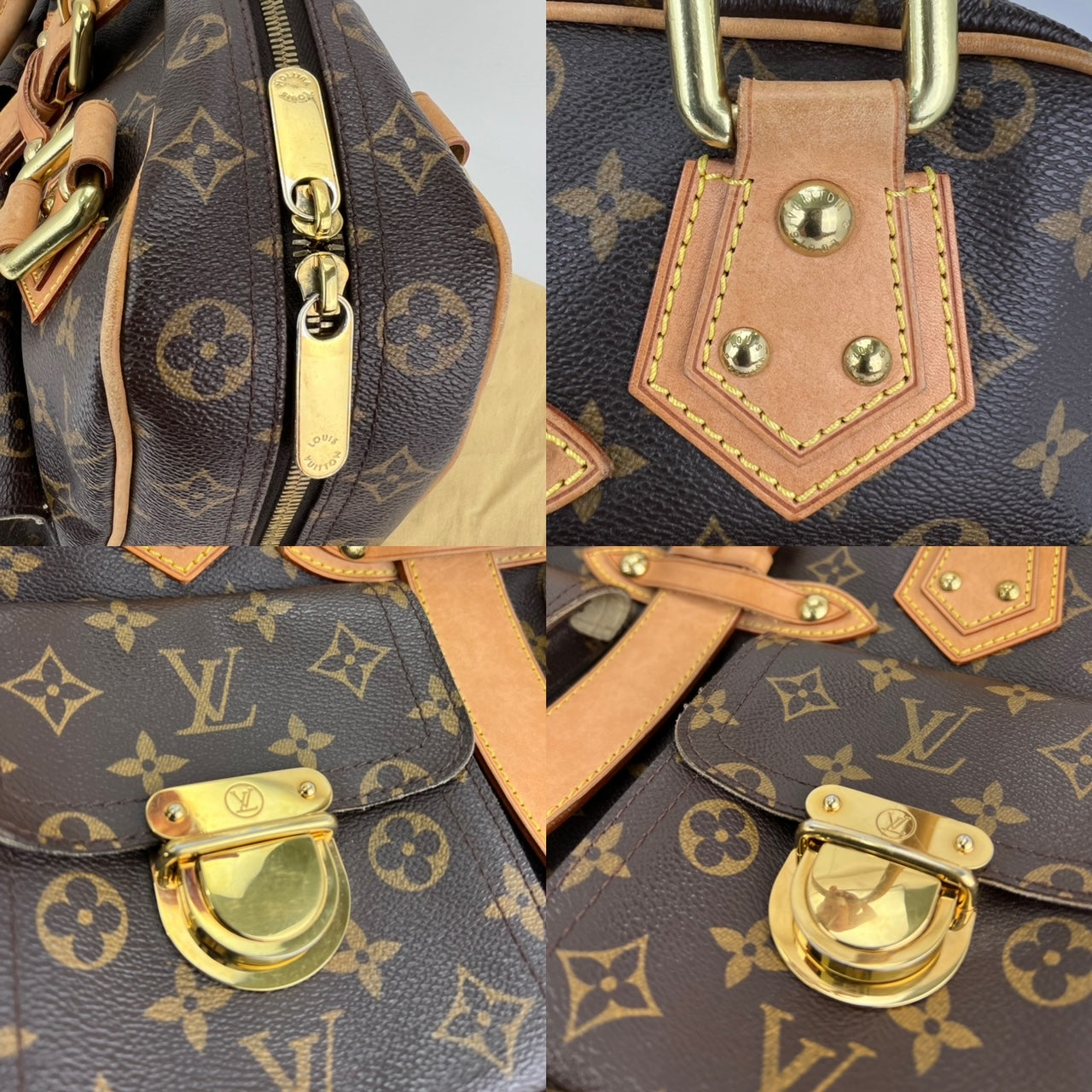 Louis Vuitton Manhattan GM Monogram Canvas Shoulder Hand bag Preowned