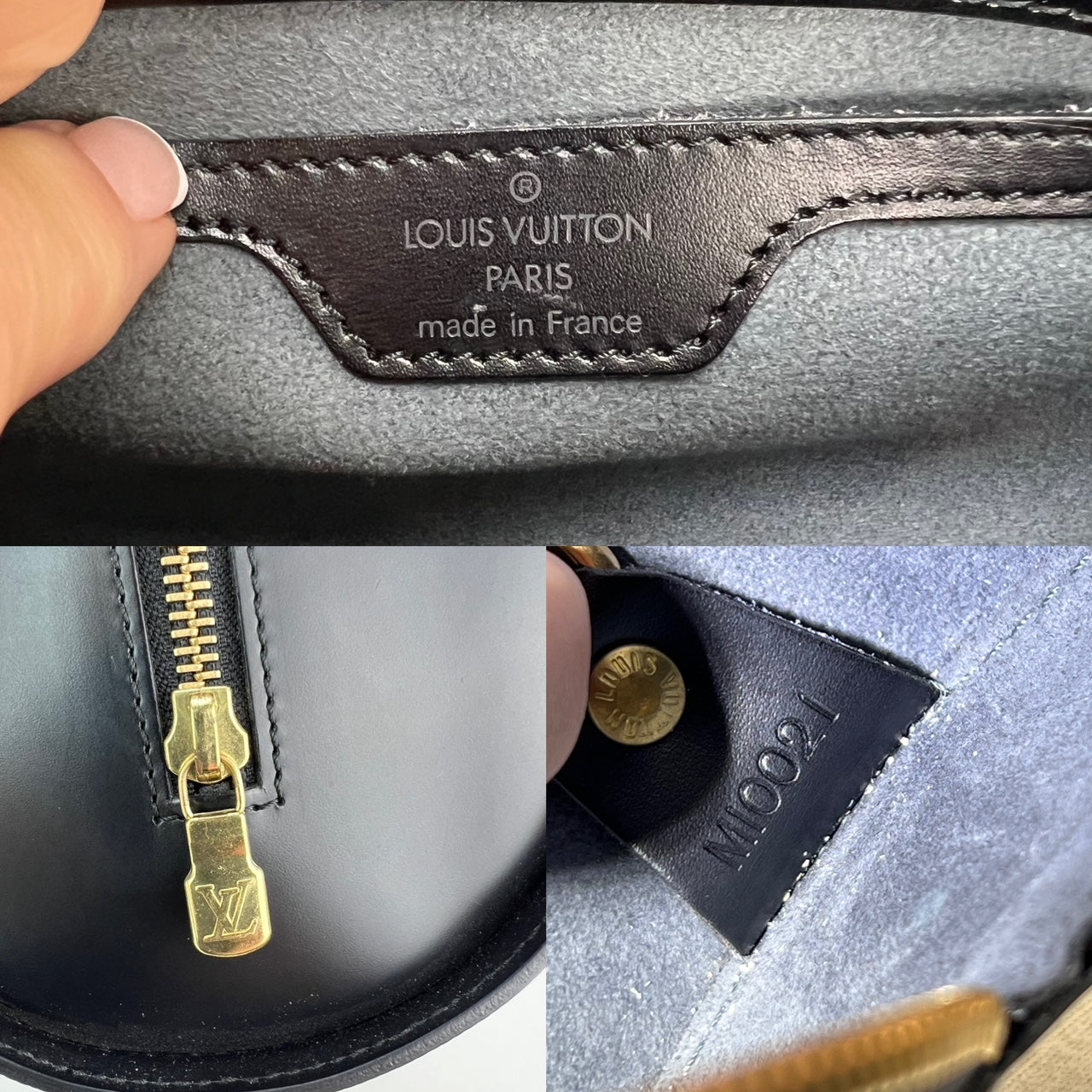 Louis Vuitton Soufflot Black Epi Leather Shoulder Bag