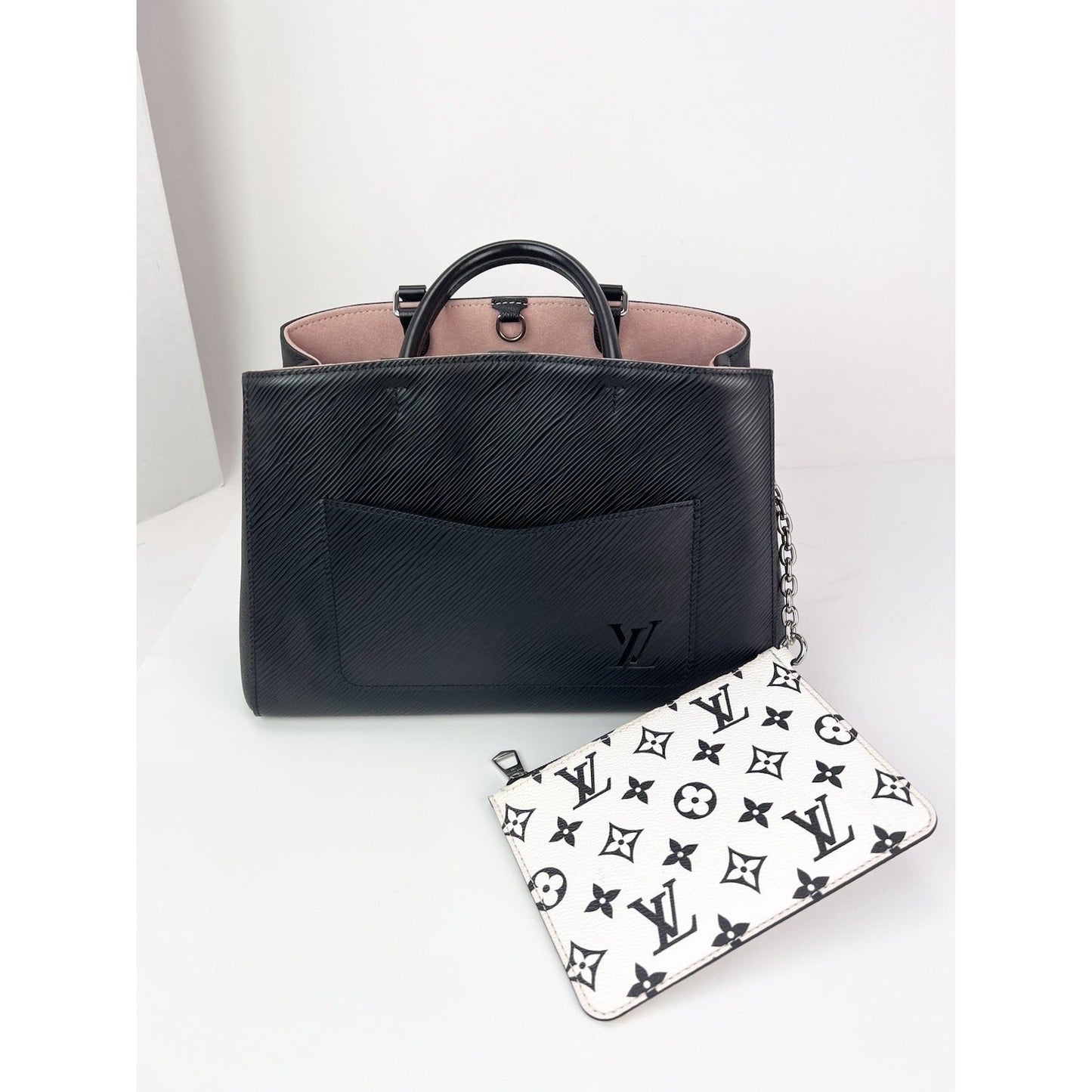 Louis Vuitton Epi Marelle MM Black Leather Shoulder Tote Bag