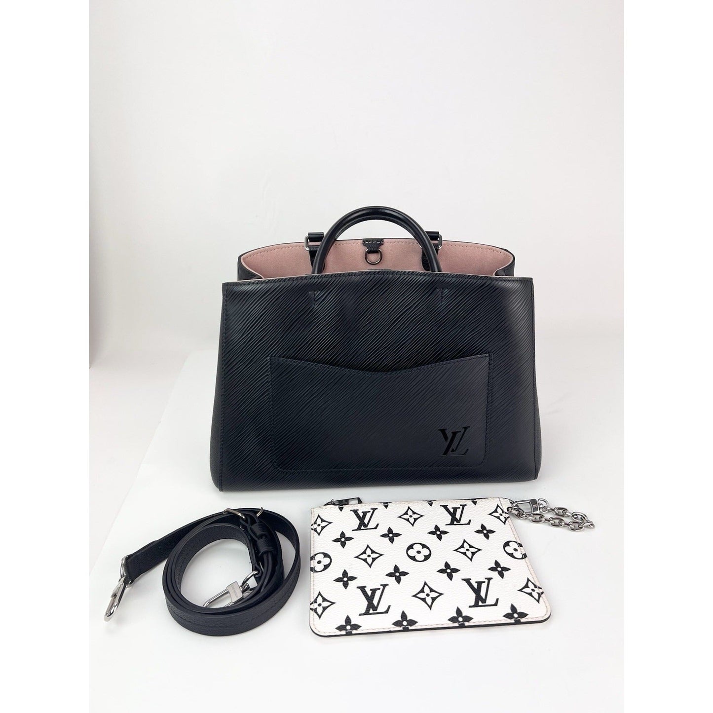 Louis Vuitton Epi Marelle MM Black Leather Shoulder Tote Bag