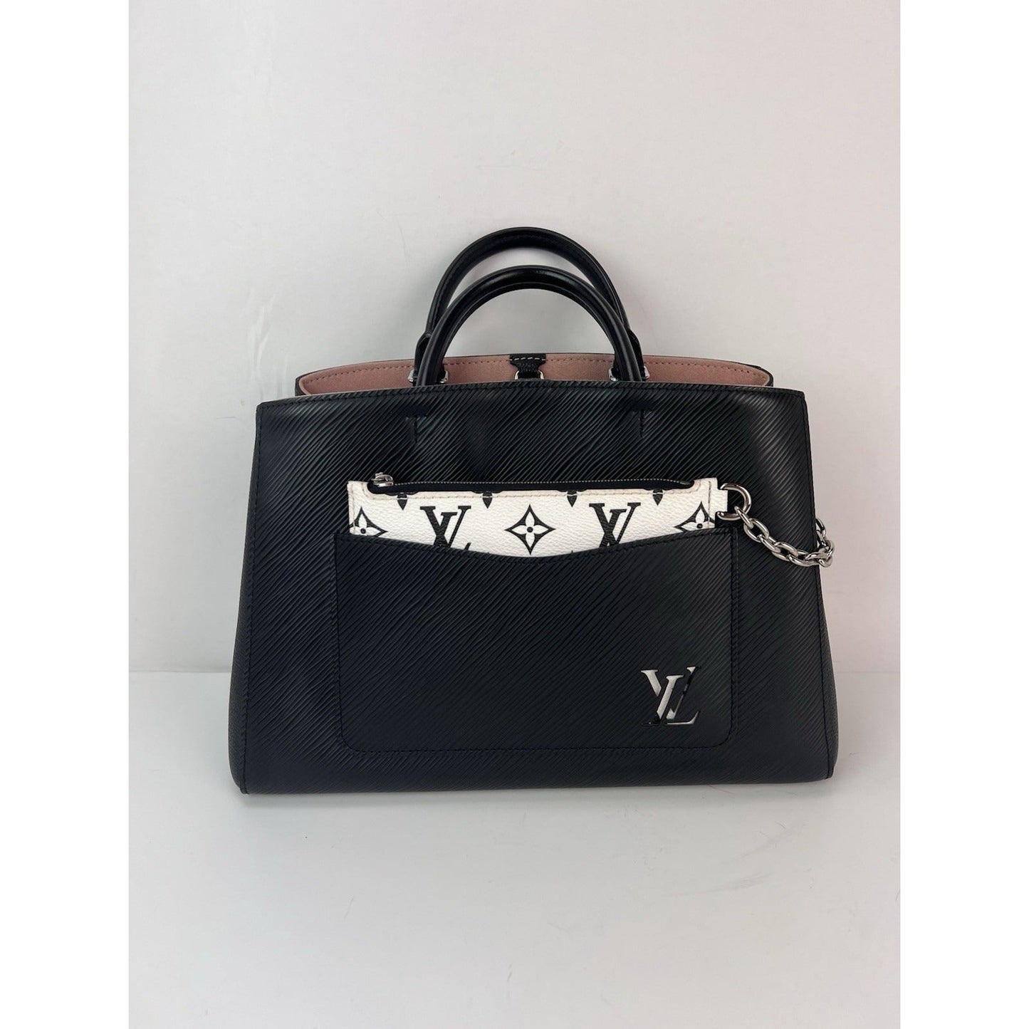 Louis Vuitton Epi Marelle MM Black Leather Shoulder Tote Bag