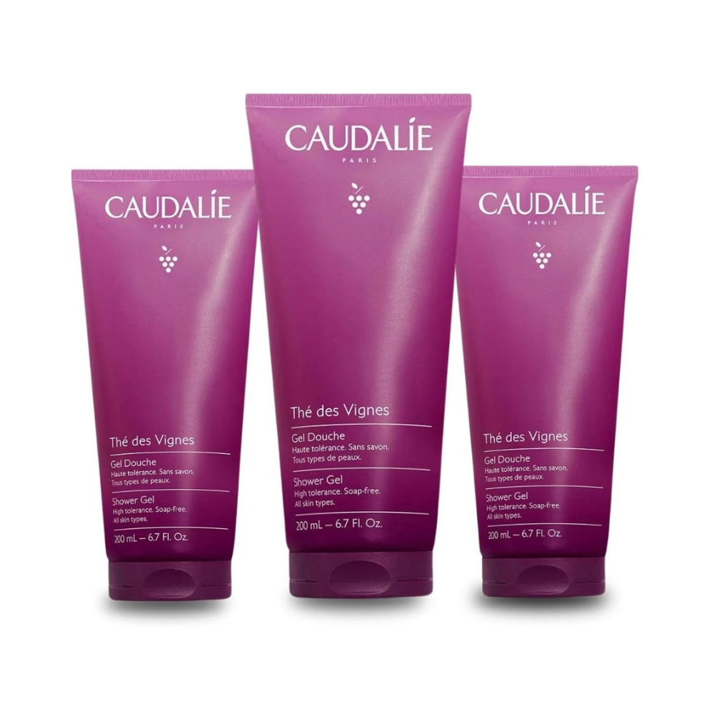 Caudalie The Des Vignes Shower Gel 200 ml -3 Pack