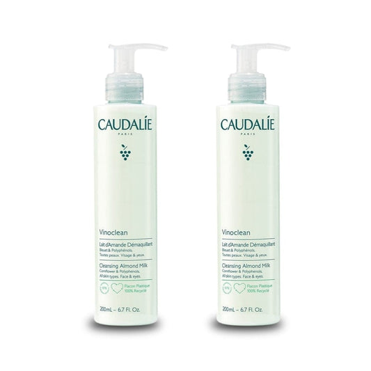 Caudalie Vinoclean Lait Démaquillant à l'Huile d'Amande 200 ml - Lot de 2