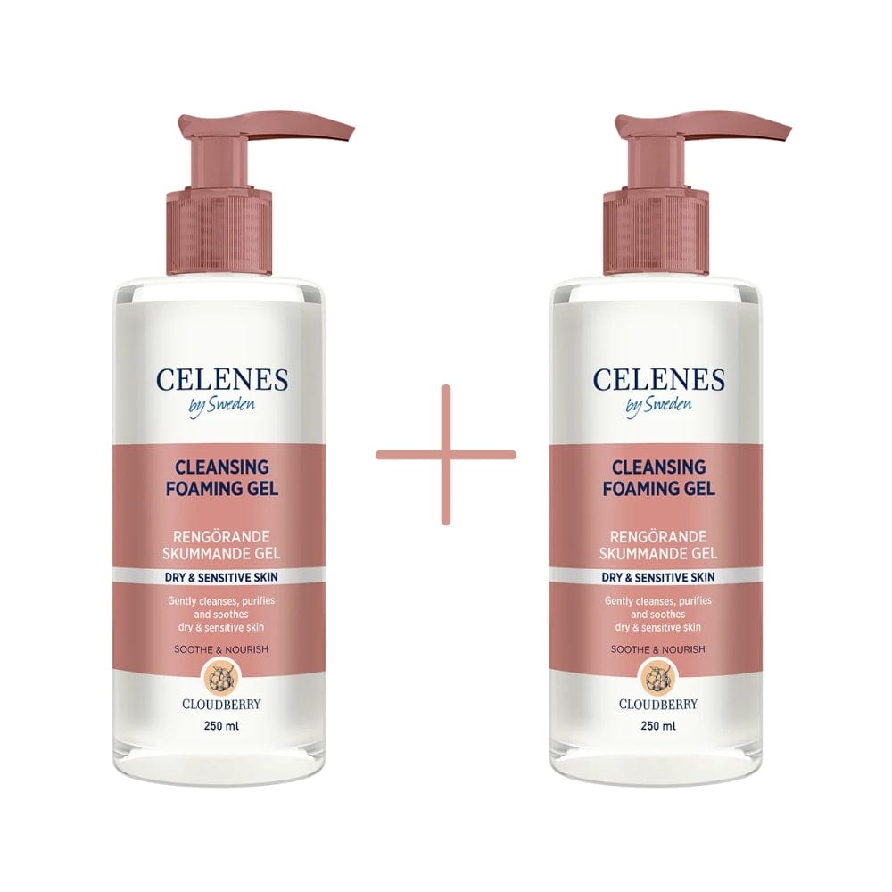 Celenes by Sweden Cloudberry Cleasing Foaming Gel 250 ml / 8.5 fl oz -2 Pack