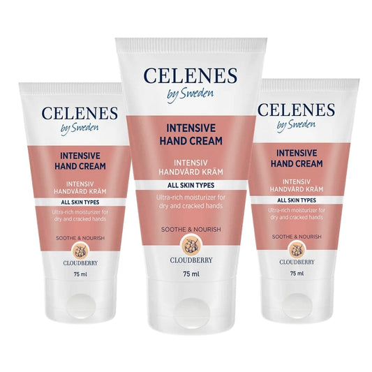 Celenes by Sweden Cloudberry Intensive Hand Cream 75 ml / 2.5 fl oz -3 Pack