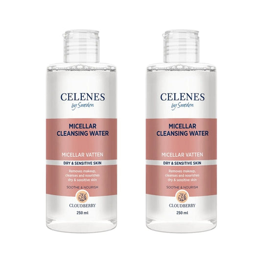 Celenes by Sweden Cloudberry Micellar Cleasing Water 250 ml / 8.5 fl oz -2 Pack