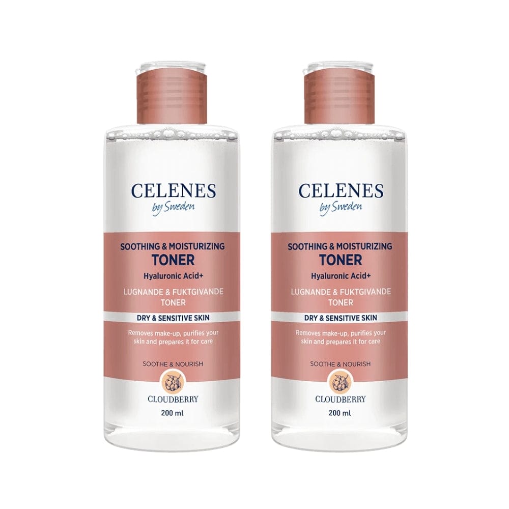 Lot de 2 lotions toniques apaisantes et hydratantes Celenes by Sweden Cloudberry 200 ml
