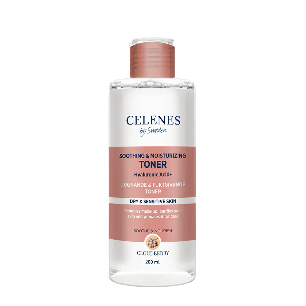 Celenes by Sweden Lotion tonique apaisante et hydratante à la mûre des marais 200 ml