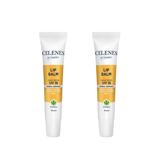 Celenes by Sweden Herbal Defence Lip Balm With Sunscreen Spf 15 10 ml -2 Pack