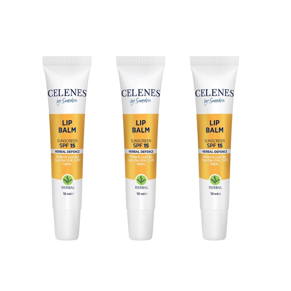 Celenes by Sweden Herbal Defence Lip Balm With Sunscreen Spf 15 10 ml -3 Pack