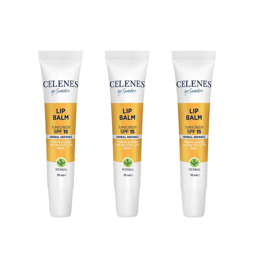 Celenes by Sweden Herbal Defence Lip Balm With Sunscreen Spf 15 10 ml -3 Pack