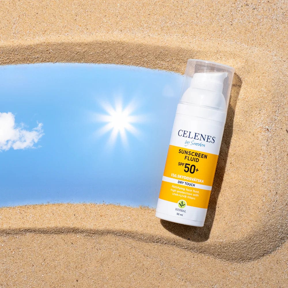 Celenes by Sweden Herbal Sunscreen Dry Touch Fluid Spf 50 50 ml / 1.7 fl oz -3 Pack