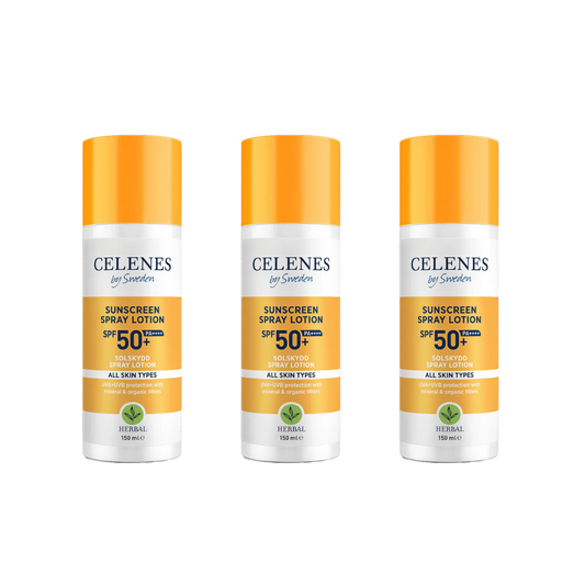 Lotion solaire en spray aux herbes Celenes by Sweden 50 Spf 150 ml (3 unités)