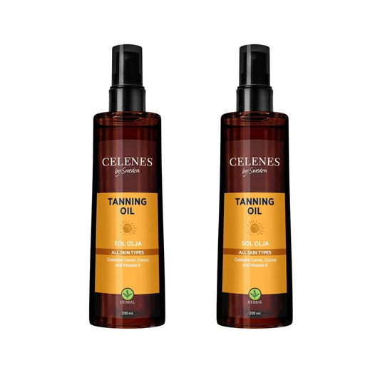 Celenes by Sweden Herbal Tanning Oil 200 ml / 6.8 fl oz -2 Pack