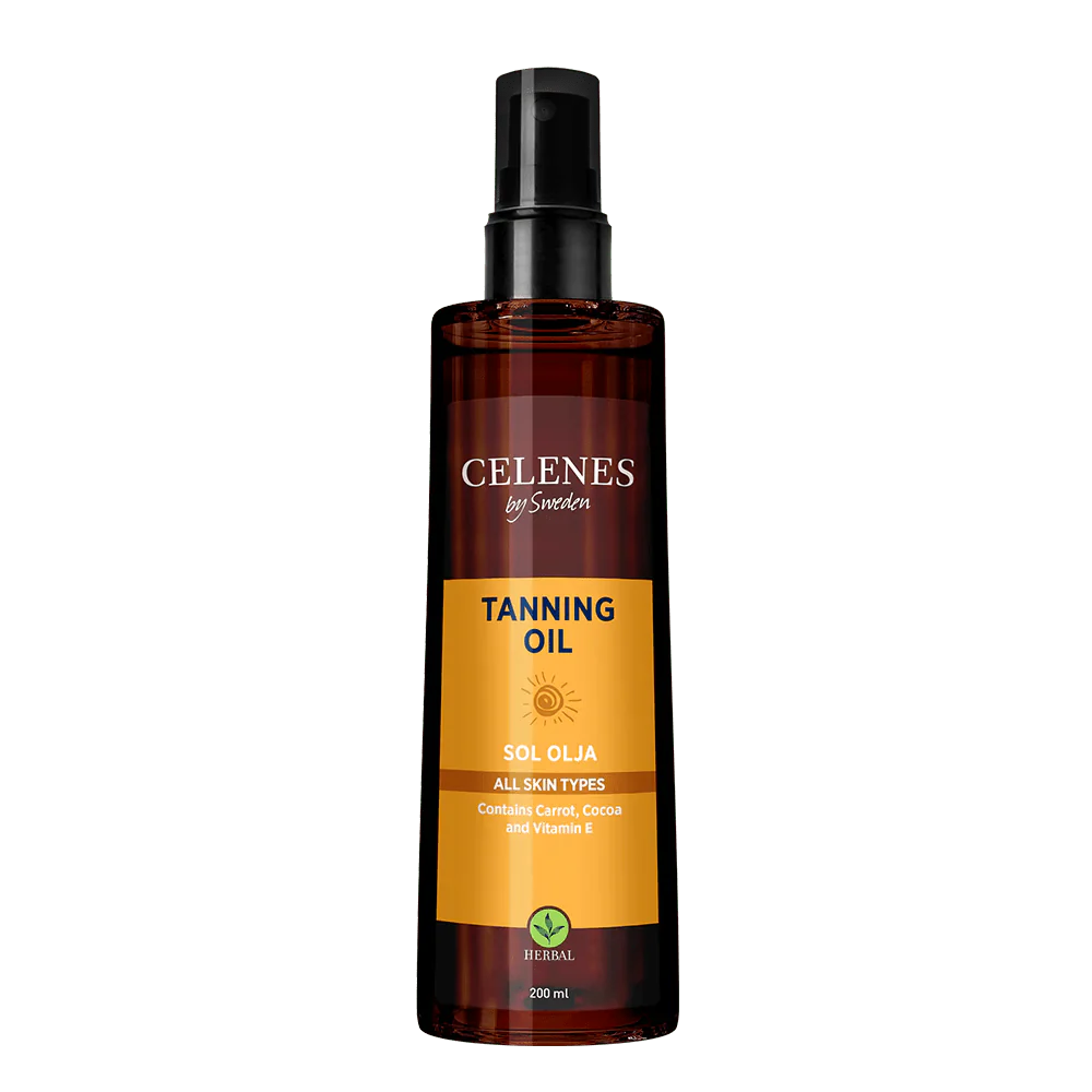 Huile de bronzage aux herbes Celenes by Sweden 200 ml / 6,8 fl oz