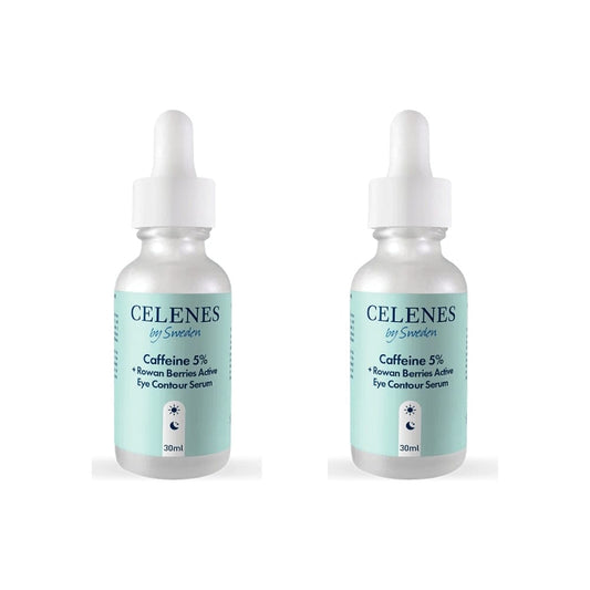 Celenes by Sweden Rena Caffeine 5% + Rowan Berries Active Eye Contour Serum 30 ml -2 Pack