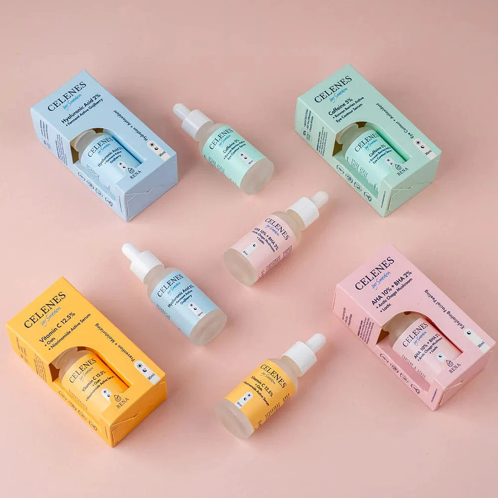 Celenes by Sweden Rena Vitamin C 12.5% + Oats + Niacinamide Active Serum 30 ml -2 Pack