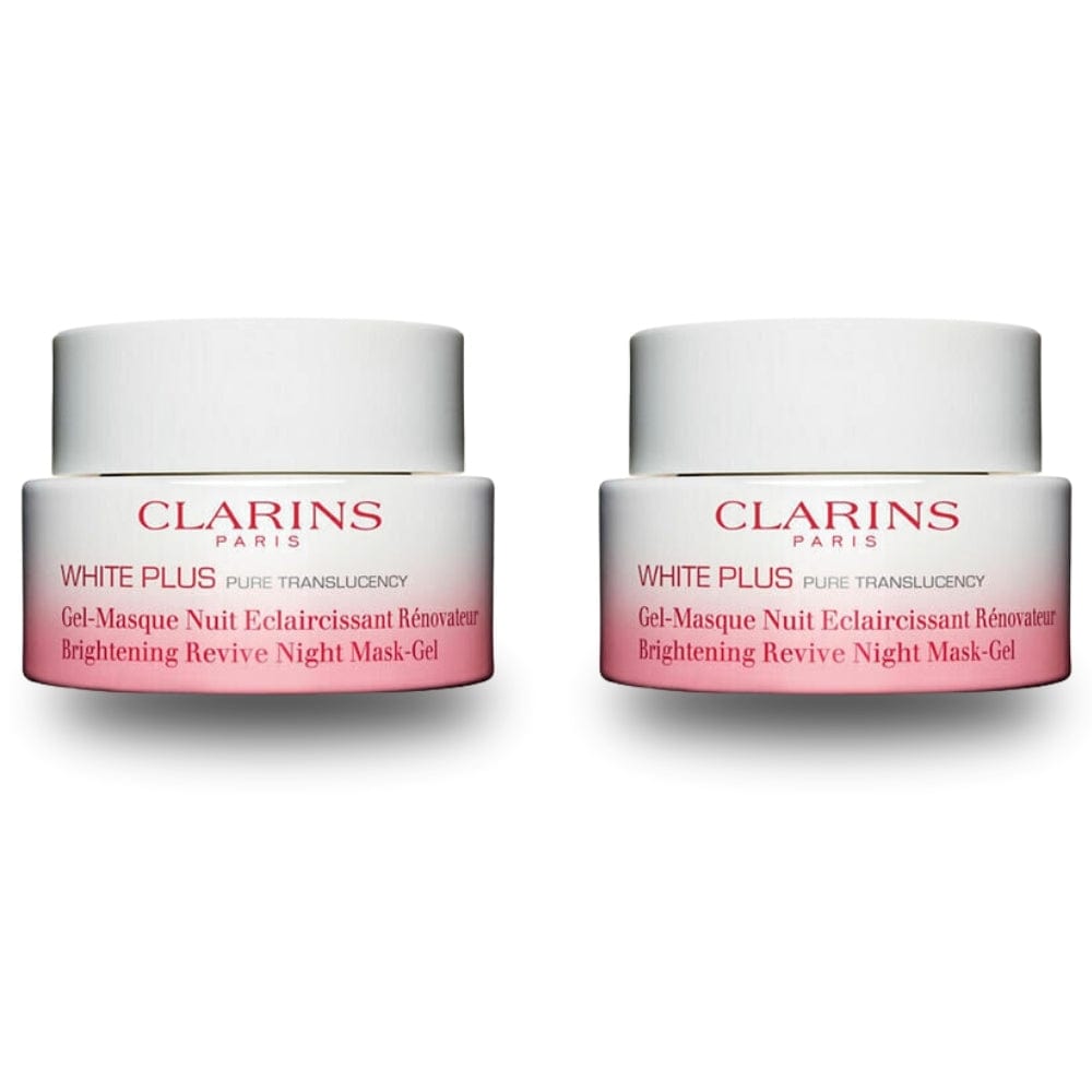 Clarins White Plus Brightening Revive Night Mask-Gel Moisturizing 50 ml -2 Pack