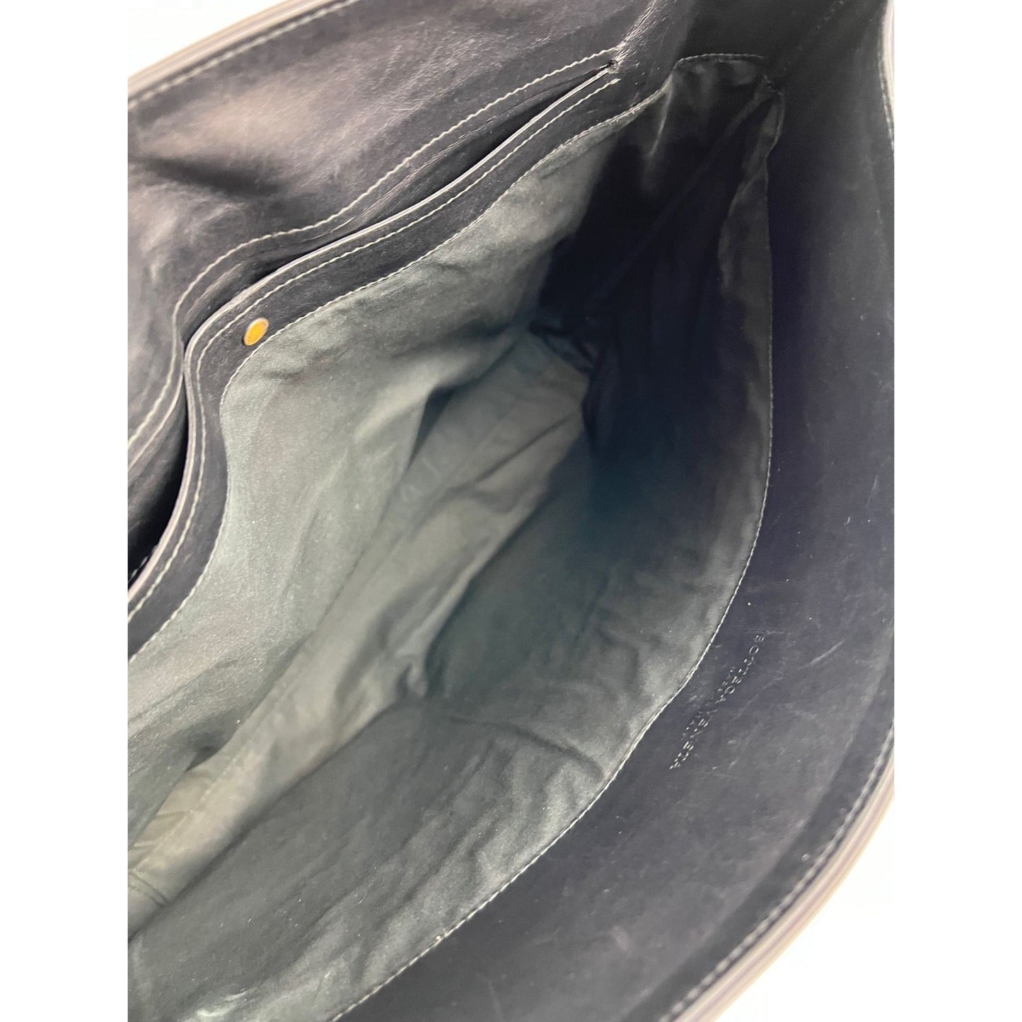 Bottega Veneta Intrecciato  Black Leather Messenger Bag