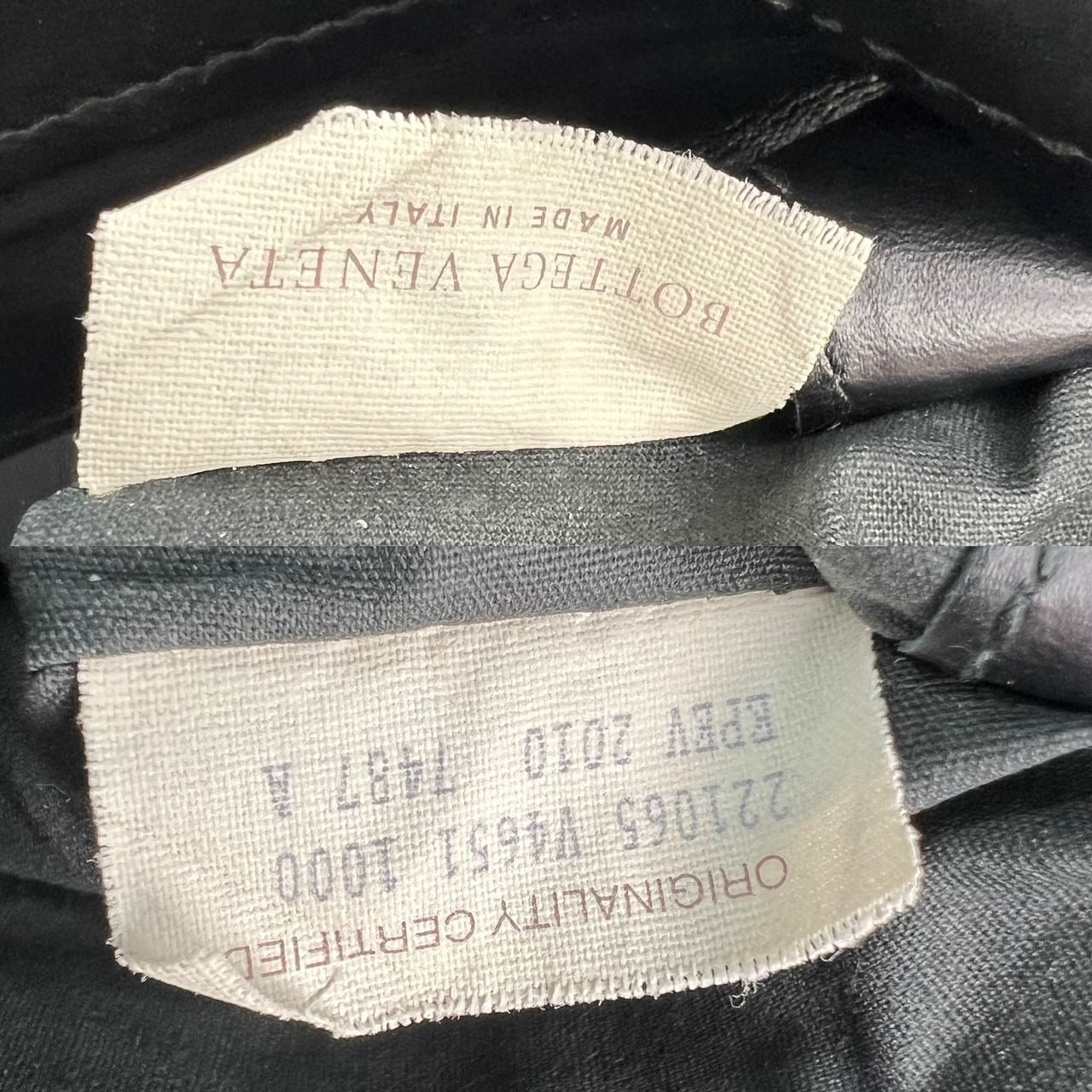 Bottega Veneta Intrecciato  Black Leather Messenger Bag